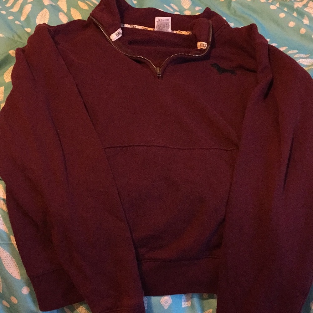 Cute maroon quarter zip from pink normally 60!